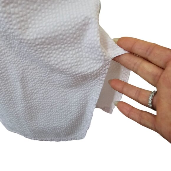 Vintage Barbizon Long Embroidered Nightgown Pajamas Pink White Seersucker Size S - Picture 14 of 16